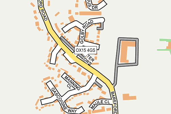 OX15 4GS map - OS OpenMap – Local (Ordnance Survey)