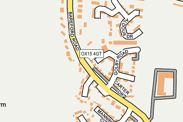 OX15 4GT map - OS OpenMap – Local (Ordnance Survey)