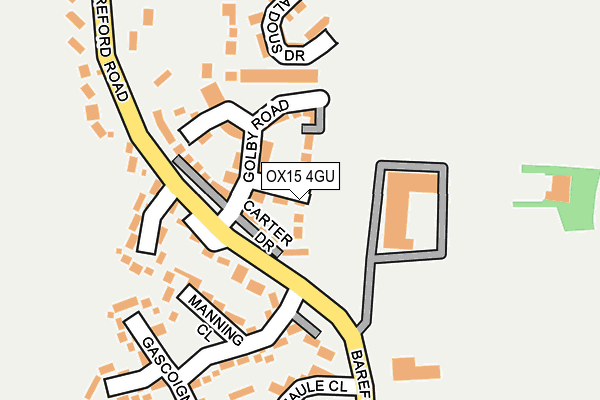 OX15 4GU map - OS OpenMap – Local (Ordnance Survey)