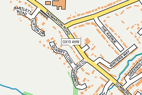 OX15 4HW map - OS OpenMap – Local (Ordnance Survey)