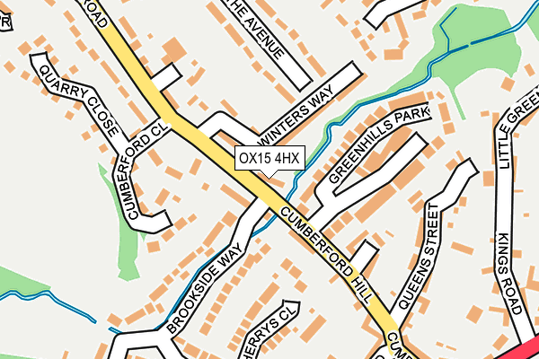 OX15 4HX map - OS OpenMap – Local (Ordnance Survey)