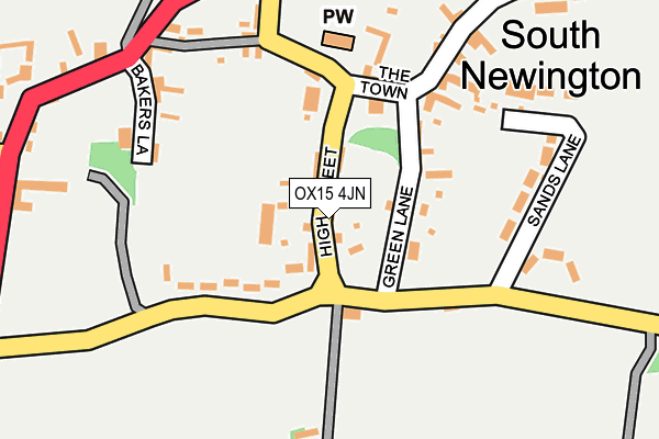 OX15 4JN map - OS OpenMap – Local (Ordnance Survey)