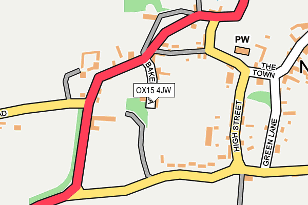 OX15 4JW map - OS OpenMap – Local (Ordnance Survey)