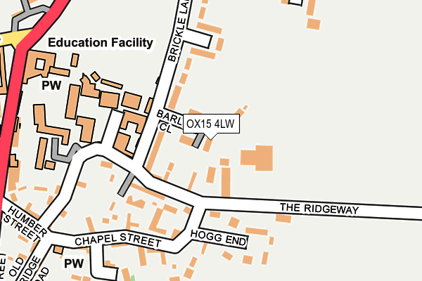 OX15 4LW map - OS OpenMap – Local (Ordnance Survey)