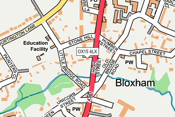 OX15 4LX map - OS OpenMap – Local (Ordnance Survey)