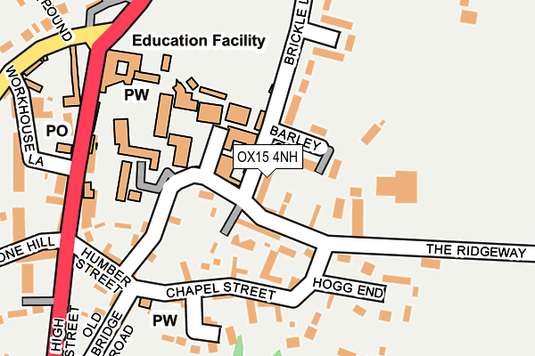 OX15 4NH map - OS OpenMap – Local (Ordnance Survey)