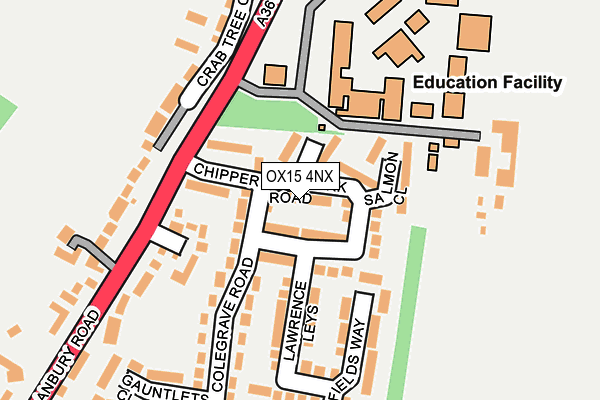 OX15 4NX map - OS OpenMap – Local (Ordnance Survey)