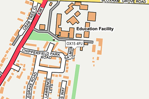 OX15 4PJ map - OS OpenMap – Local (Ordnance Survey)