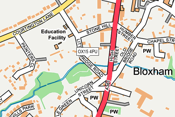 OX15 4PU map - OS OpenMap – Local (Ordnance Survey)