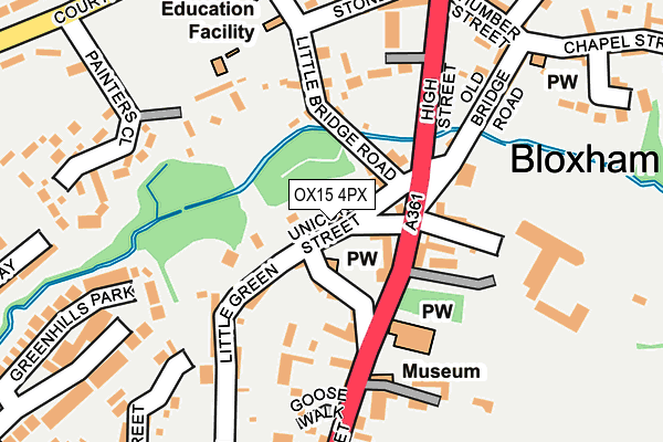 OX15 4PX map - OS OpenMap – Local (Ordnance Survey)