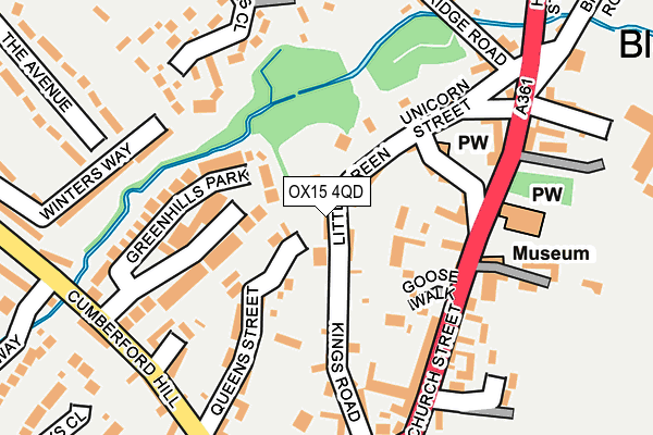 OX15 4QD map - OS OpenMap – Local (Ordnance Survey)