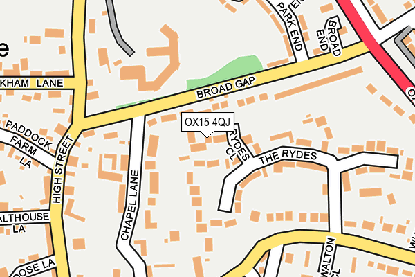 OX15 4QJ map - OS OpenMap – Local (Ordnance Survey)