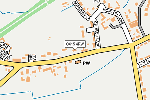 OX15 4RW map - OS OpenMap – Local (Ordnance Survey)