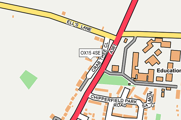 OX15 4SE map - OS OpenMap – Local (Ordnance Survey)