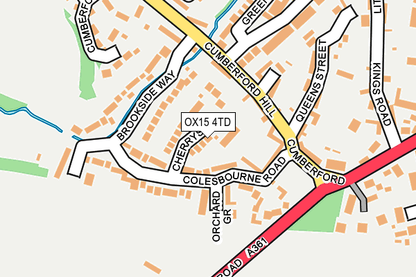 OX15 4TD map - OS OpenMap – Local (Ordnance Survey)
