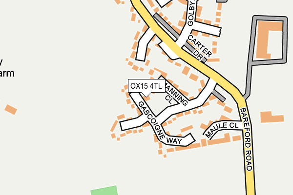 OX15 4TL map - OS OpenMap – Local (Ordnance Survey)