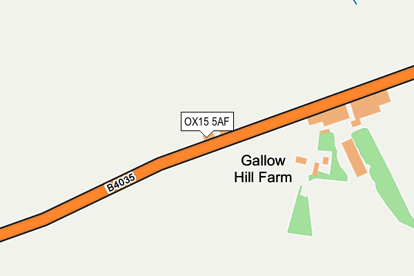 OX15 5AF map - OS OpenMap – Local (Ordnance Survey)