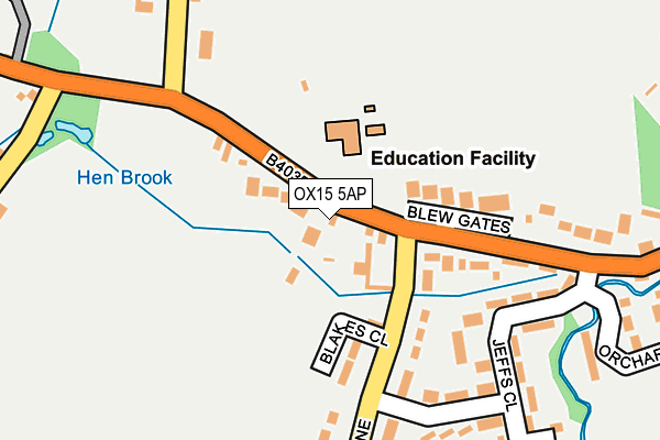 OX15 5AP map - OS OpenMap – Local (Ordnance Survey)