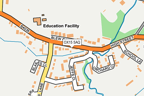 OX15 5AQ map - OS OpenMap – Local (Ordnance Survey)