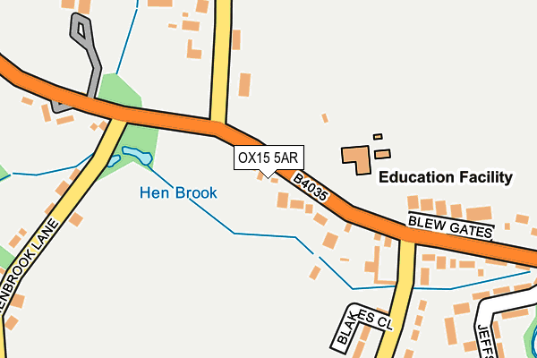 OX15 5AR map - OS OpenMap – Local (Ordnance Survey)