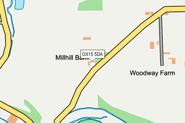 OX15 5DA map - OS OpenMap – Local (Ordnance Survey)