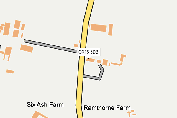 OX15 5DB map - OS OpenMap – Local (Ordnance Survey)