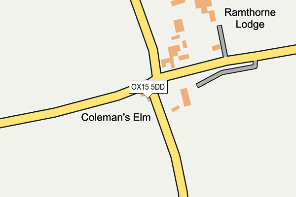 OX15 5DD map - OS OpenMap – Local (Ordnance Survey)