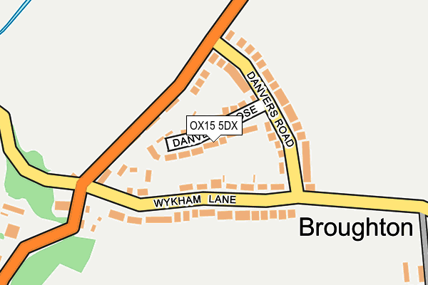 OX15 5DX map - OS OpenMap – Local (Ordnance Survey)