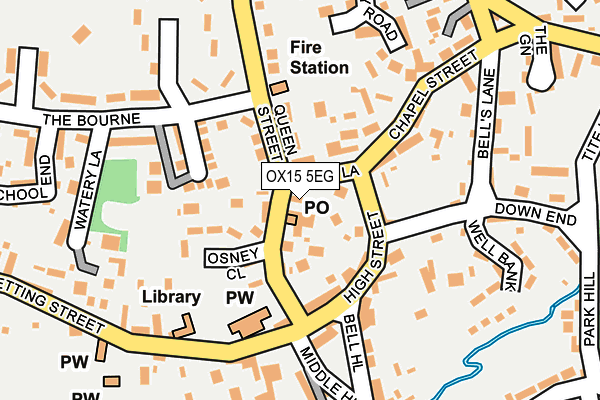 OX15 5EG map - OS OpenMap – Local (Ordnance Survey)