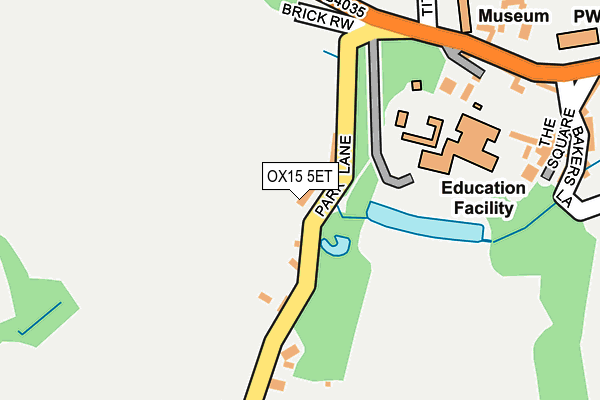 OX15 5ET map - OS OpenMap – Local (Ordnance Survey)