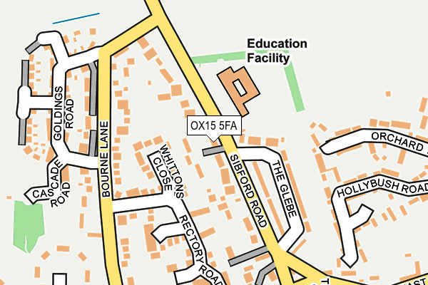 OX15 5FA map - OS OpenMap – Local (Ordnance Survey)