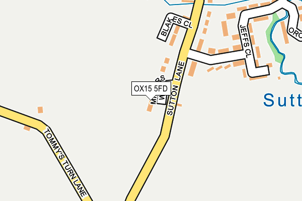 OX15 5FD map - OS OpenMap – Local (Ordnance Survey)