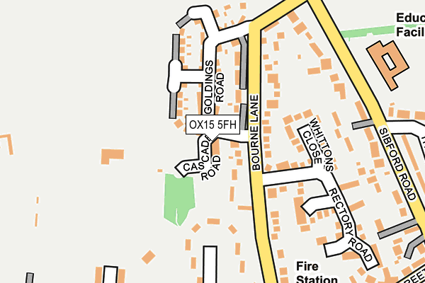 OX15 5FH map - OS OpenMap – Local (Ordnance Survey)