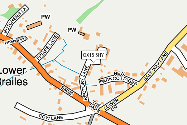 OX15 5HY map - OS OpenMap – Local (Ordnance Survey)