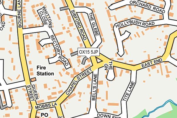 OX15 5JP map - OS OpenMap – Local (Ordnance Survey)