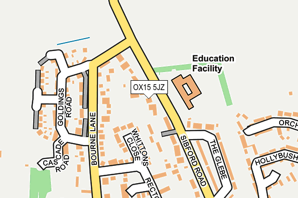 OX15 5JZ map - OS OpenMap – Local (Ordnance Survey)