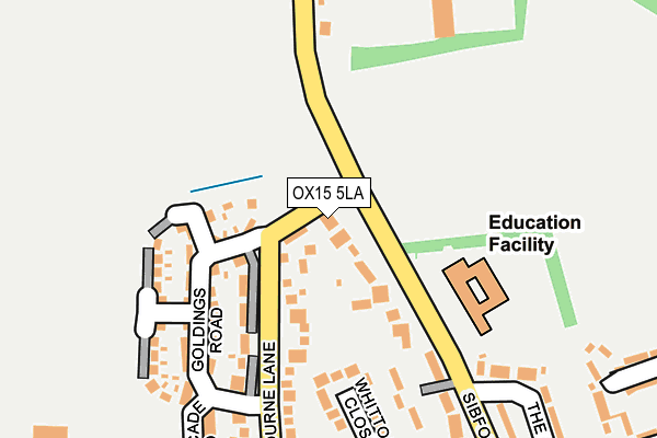 OX15 5LA map - OS OpenMap – Local (Ordnance Survey)