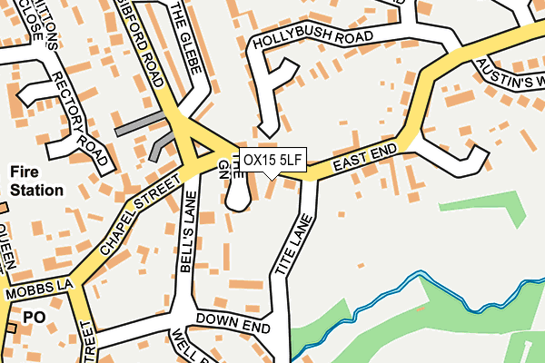 OX15 5LF map - OS OpenMap – Local (Ordnance Survey)