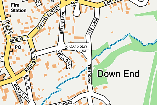 OX15 5LW map - OS OpenMap – Local (Ordnance Survey)