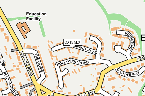 OX15 5LX map - OS OpenMap – Local (Ordnance Survey)