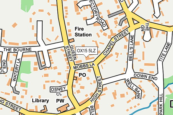 OX15 5LZ map - OS OpenMap – Local (Ordnance Survey)