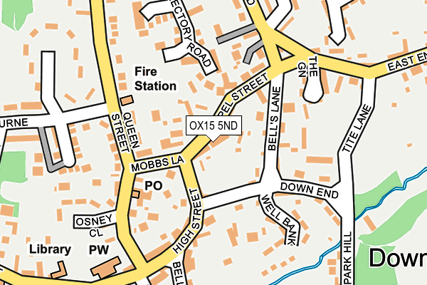 OX15 5ND map - OS OpenMap – Local (Ordnance Survey)