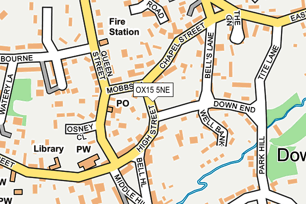 OX15 5NE map - OS OpenMap – Local (Ordnance Survey)