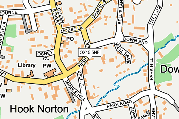 OX15 5NF map - OS OpenMap – Local (Ordnance Survey)