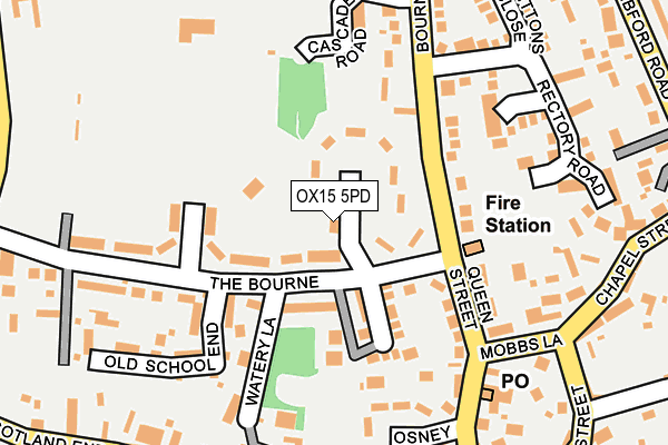 OX15 5PD map - OS OpenMap – Local (Ordnance Survey)