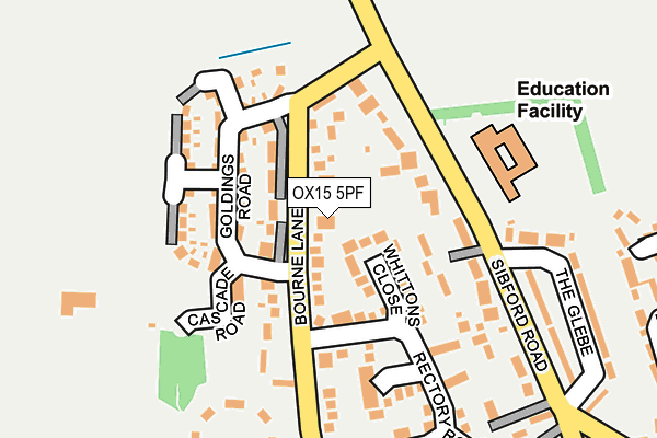 OX15 5PF map - OS OpenMap – Local (Ordnance Survey)