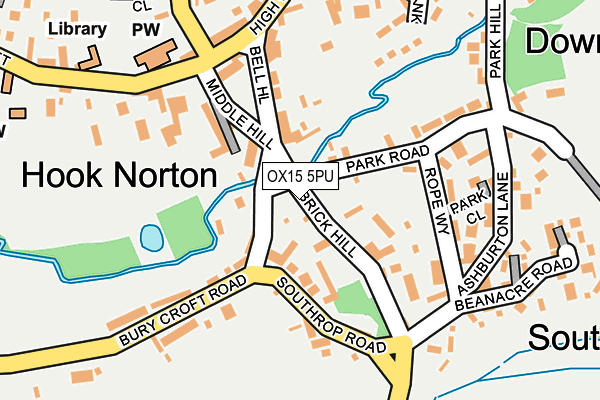 OX15 5PU map - OS OpenMap – Local (Ordnance Survey)