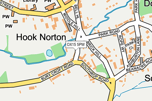 OX15 5PW map - OS OpenMap – Local (Ordnance Survey)