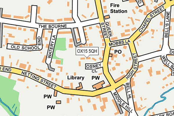 OX15 5QH map - OS OpenMap – Local (Ordnance Survey)