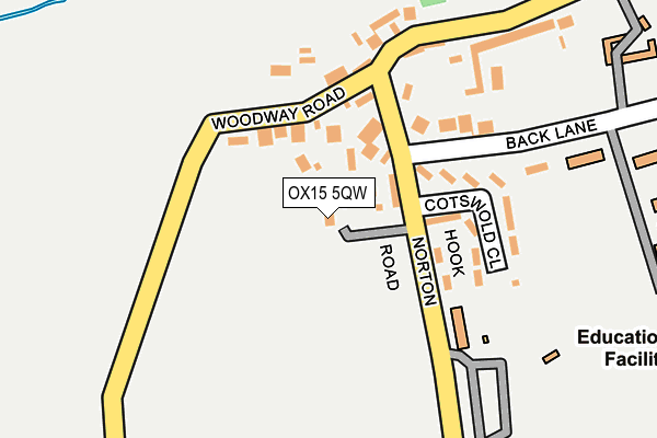 OX15 5QW map - OS OpenMap – Local (Ordnance Survey)